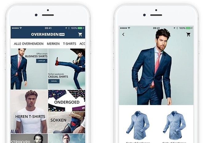 Innovatieve app van Overhemden.com maakt mobiel winkelen gemakkelijker dan ooit
