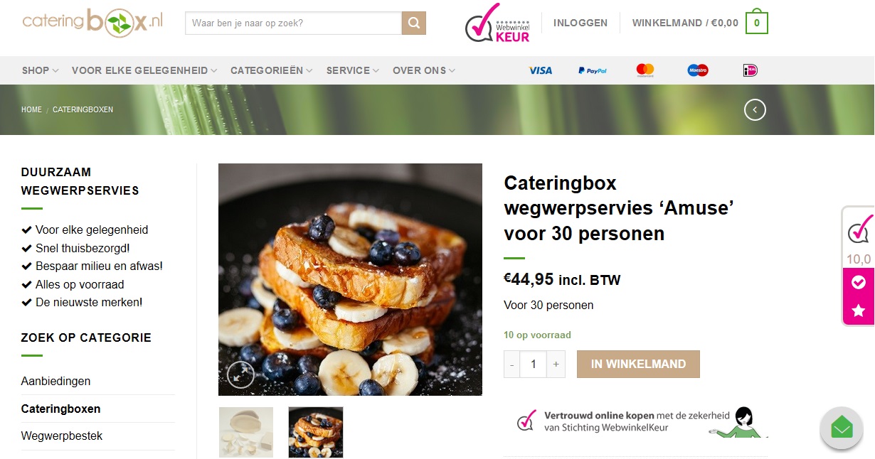 Mystery Shopper Review CateringBOX.nl